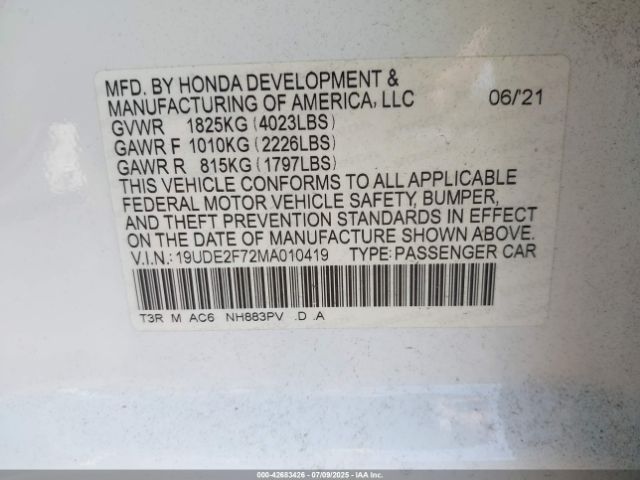 2021 ACURA ILX 19UDE2F72MA010419 Photo 8