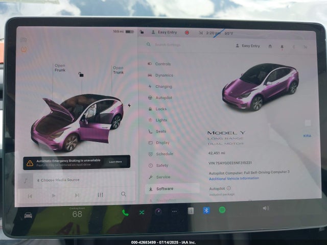 2022 TESLA MODEL Y 7SAYGDEE6NF315231 Photo 6