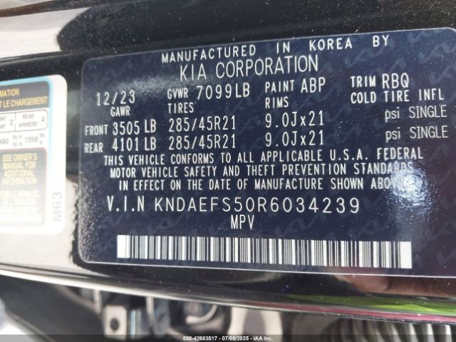 2024 KIA EV9 KNDAEFS50R6034239 Photo 8