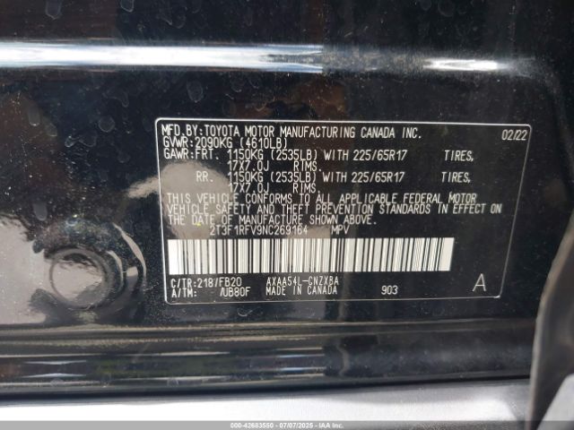 2022 TOYOTA RAV4 2T3F1RFV9NC269164 Photo 8