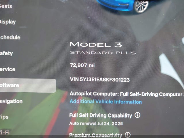 2019 TESLA MODEL 3 5YJ3E1EA8KF301223 Photo 6