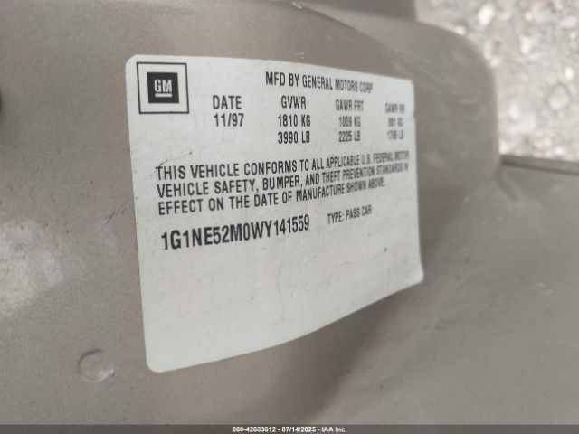 1998 CHEVROLET MALIBU 1G1NE52M0WY141559 Photo 8