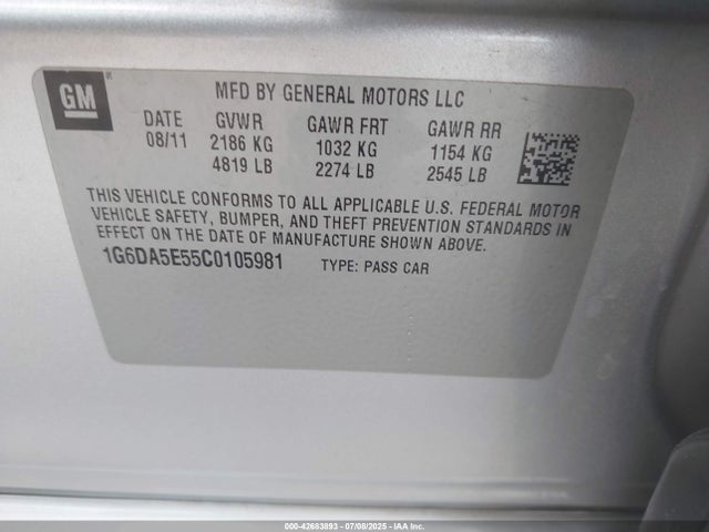 2012 CADILLAC CTS 1G6DA5E55C0105981 Photo 8