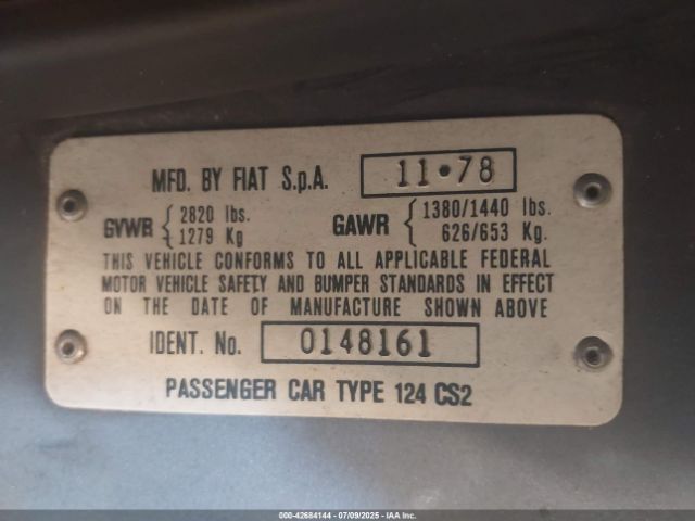 1979 FIAT SPIDER 2000 124CS20148161 Photo 8