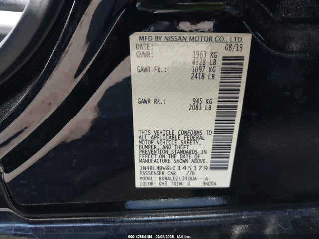 1N4BL4BV8LC145179 Nissan Altima
