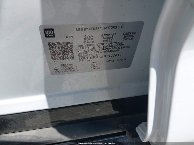 1GKENRKS5RJ177617 GMC lk0