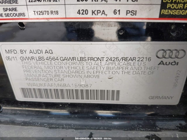 2011 AUDI A3 WAUKFAFM6BA159087 Photo 8