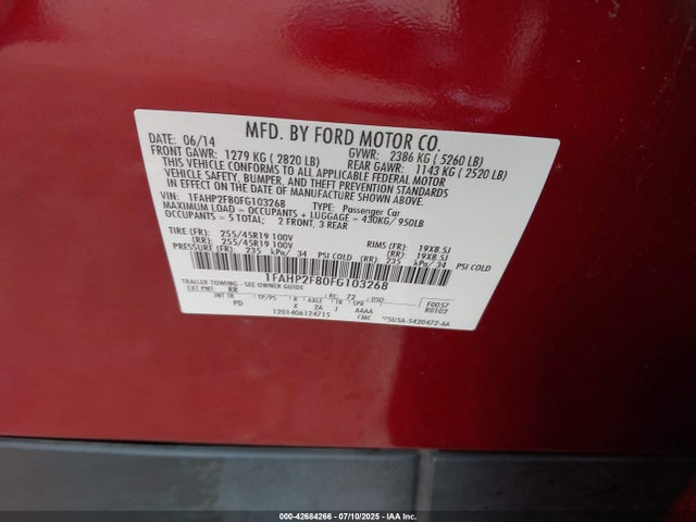 Ford 2015 2015 1FAHP2F80FG103268 Image 9