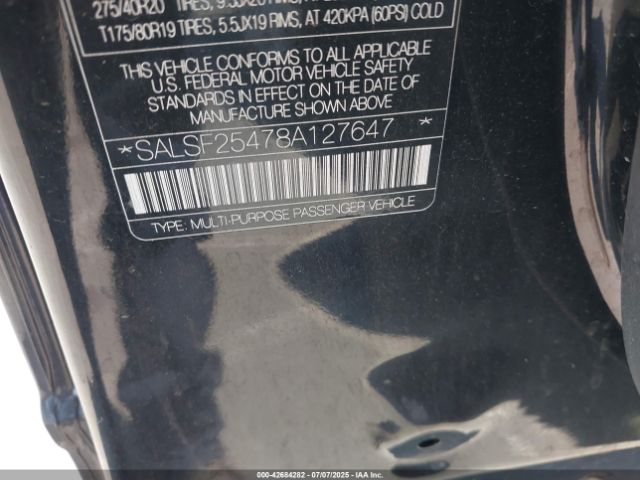 2008 LAND ROVER RANGE ROVER SPORT SALSF25478A127647 Photo 8