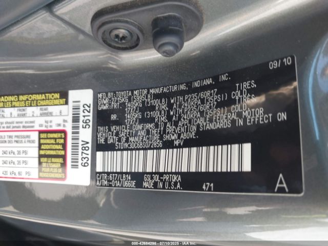 2011 TOYOTA SIENNA 5TDYK3DC6BS072856 Photo 8