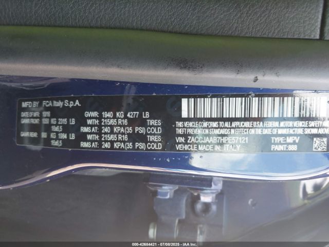2017 JEEP RENEGADE ZACCJAAB7HPE57121 Photo 8