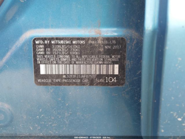 2018 MITSUBISHI MIRAGE G4 ML32F3FJ3JHF07573 Photo 8