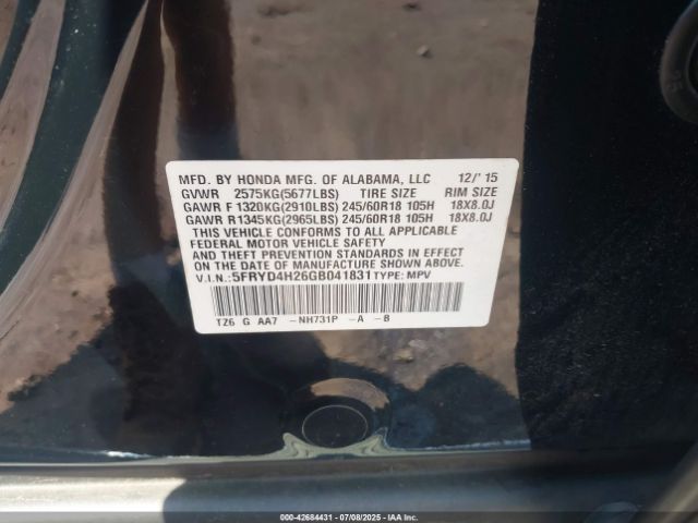 2016 ACURA MDX 5FRYD4H26GB041831 Photo 8