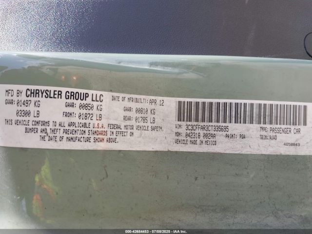 2012 FIAT 500 3C3CFFAR3CT335695 Photo 8