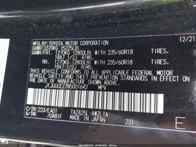 2022 LEXUS NX 350 JTJGGCEZ7N5001642 Photo 8