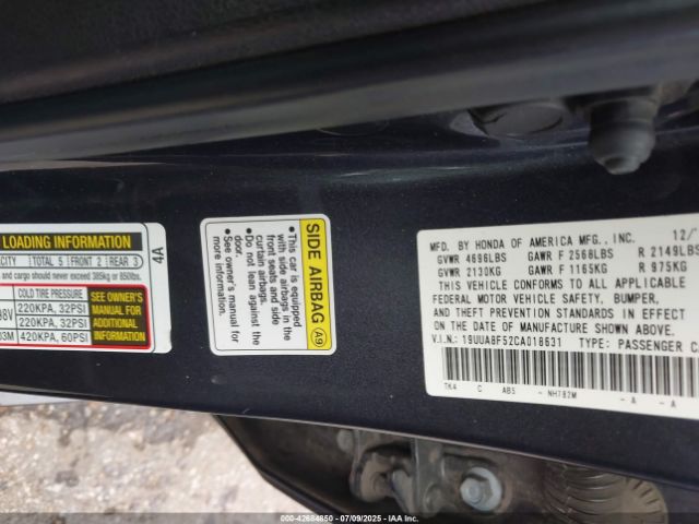 2012 ACURA TL 19UUA8F52CA018631 Photo 8