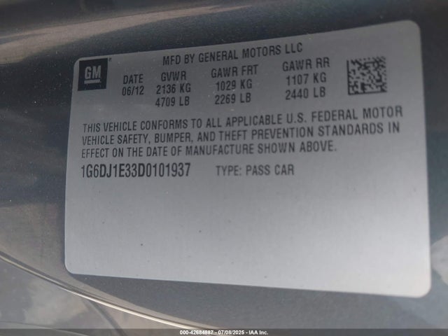 2013 CADILLAC CTS 1G6DJ1E33D0101937 Photo 8