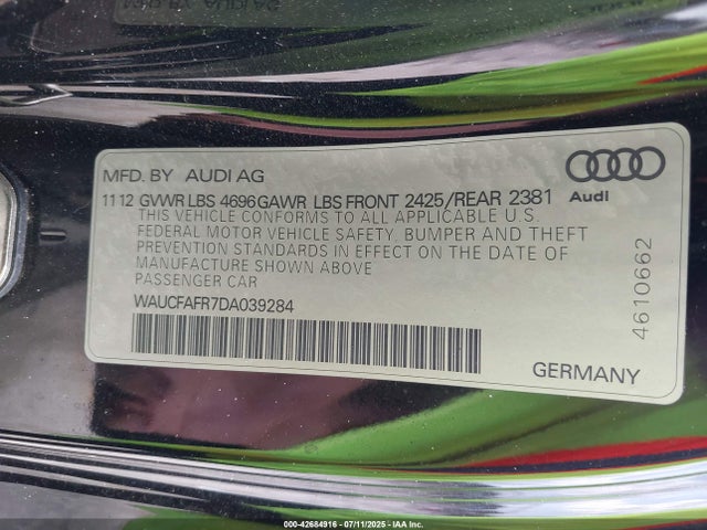 2013 AUDI A5 WAUCFAFR7DA039284 Photo 8