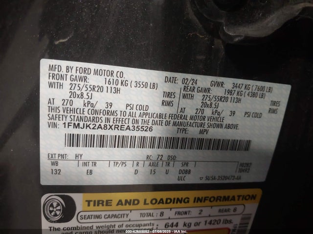 1FMJK2A8XREA35526 Ford gtdi-standard