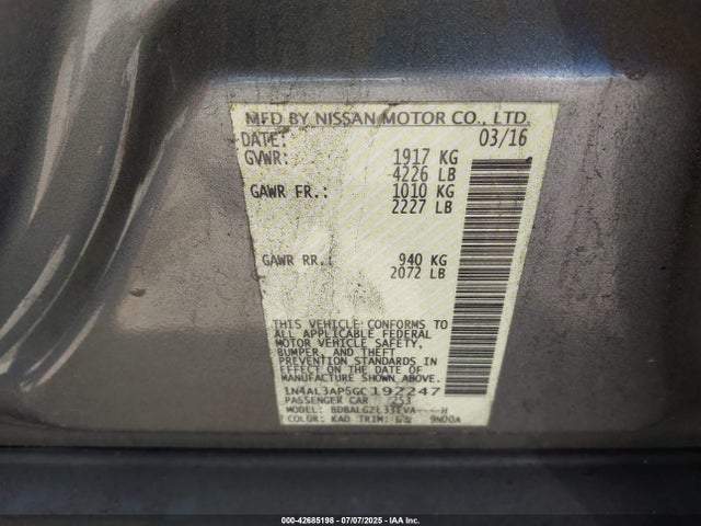 1N4AL3AP5GC192247 Nissan Altima