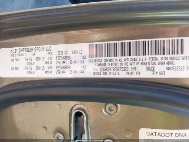 2014 RAM 1500 1C6RR7NT0ES275329 Photo 8