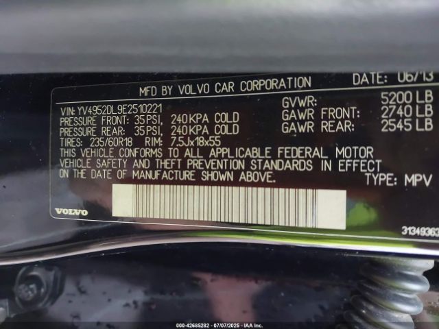 2014 VOLVO XC60 YV4952DL9E2510221 Photo 8