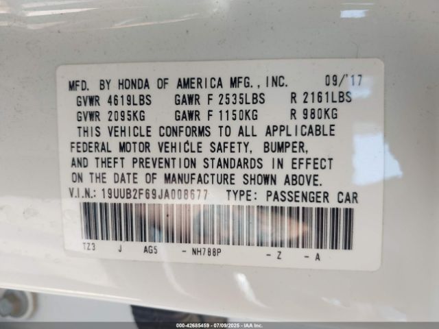 2018 ACURA TLX 19UUB2F69JA008677 Photo 8