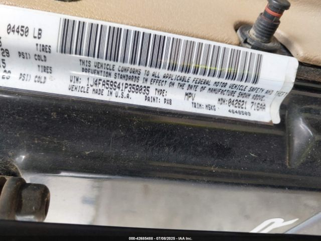 2001 JEEP WRANGLER 1J4FA59S41P358035 Photo 8