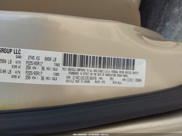 2014 CHRYSLER TOWN & COUNTRY 2C4RC1BG1ER196476 Photo 8