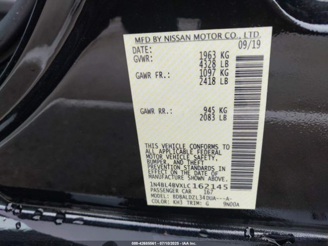 2020 NISSAN ALTIMA 1N4BL4BVXLC162145 Photo 8