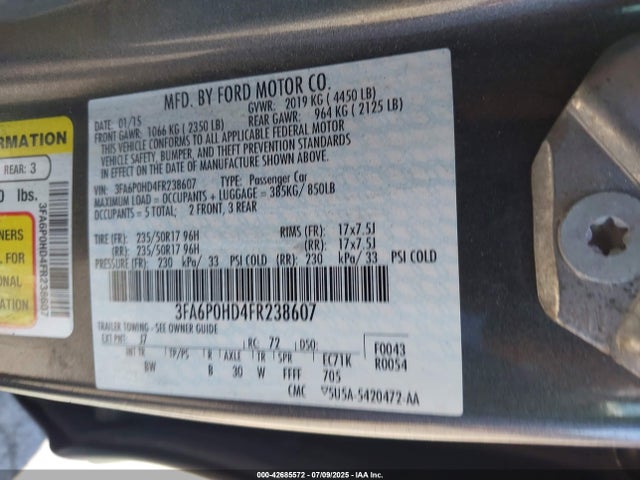 3FA6P0HD4FR238607 Ford 2015