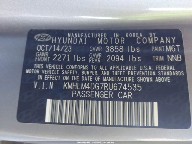 Hyundai mpi nu pe 2024 KMHLM4DG7RU674535 Image 9