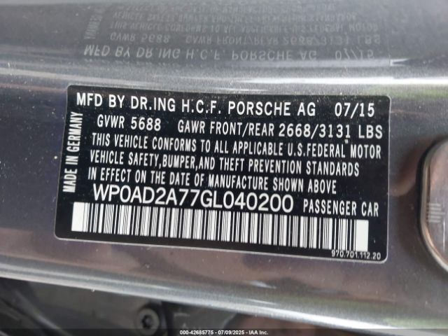 2016 PORSCHE PANAMERA E-HYBRID WP0AD2A77GL040200 Photo 8