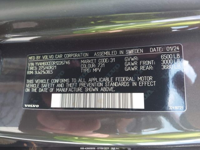 2024 VOLVO XC90 RECHARGE PLUG-IN HYBRID YV4H60CE0R1226746 Photo 8