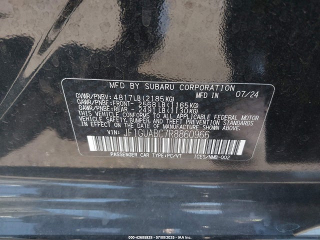 JF1GUABC7R8860966 Subaru na