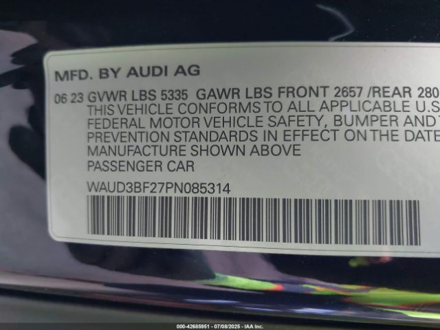 2023 AUDI A6 WAUD3BF27PN085314 Photo 8