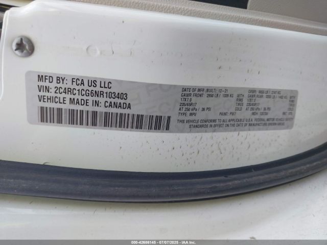 2022 CHRYSLER VOYAGER 2C4RC1CG6NR103403 Photo 8