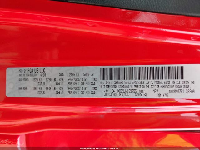2018 JEEP WRANGLER UNLIMITED 1C4HJXDG9JW169755 Photo 8