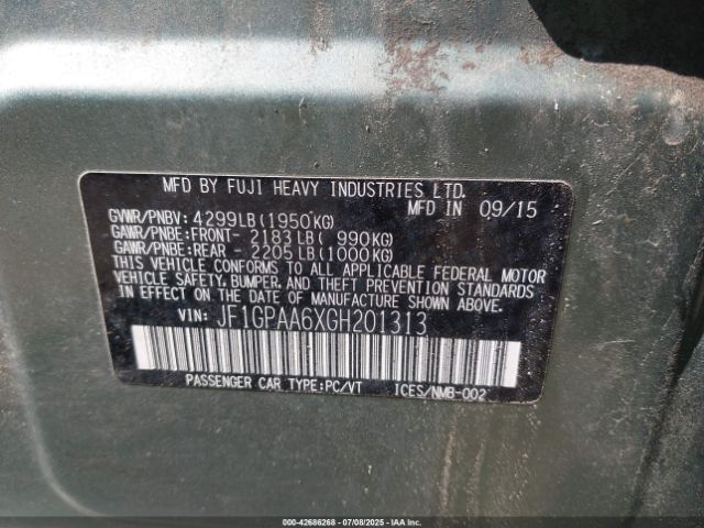 2016 SUBARU IMPREZA JF1GPAA6XGH201313 Photo 8