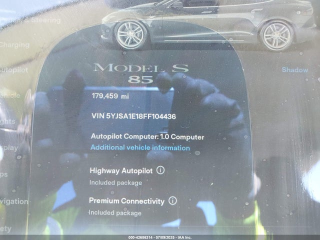 2015 TESLA MODEL S 5YJSA1E18FF104436 Photo 6