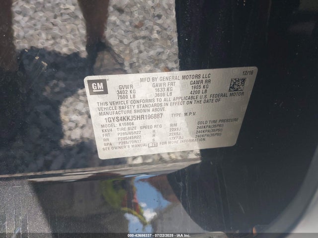 2017 CADILLAC ESCALADE ESV 1GYS4KKJ5HR196887 Photo 8