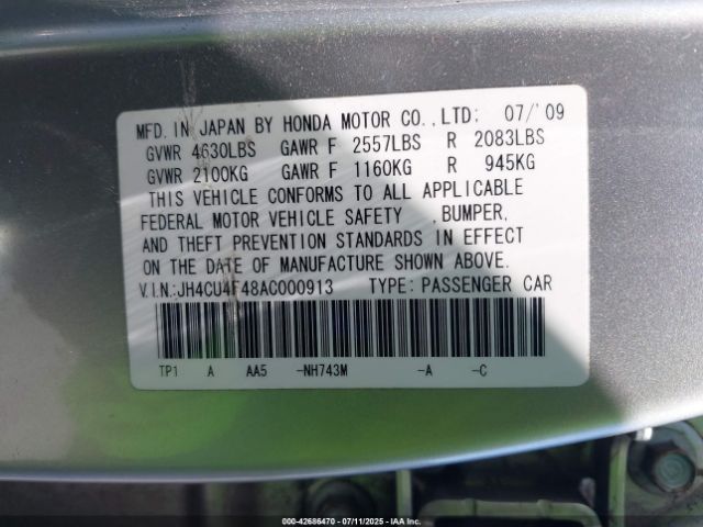 2010 ACURA TSX JH4CU4F48AC000913 Photo 8