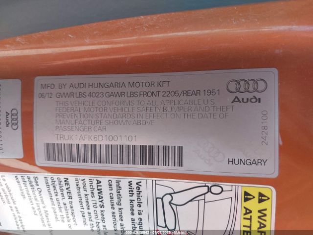 2013 AUDI TTS TRUK1AFK6D1001101 Photo 8
