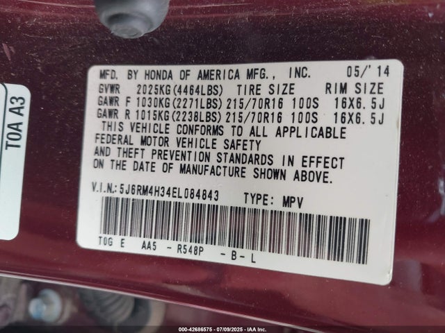 Honda CR-V LX 2014 5J6RM4H34EL084843 Image 25