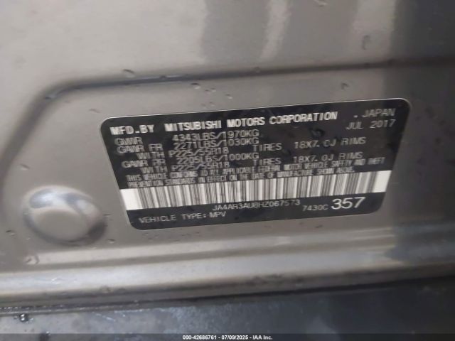 2017 MITSUBISHI OUTLANDER SPORT JA4AR3AU8HZ067573 Photo 8