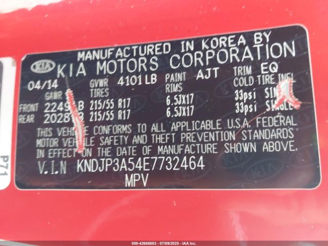 2014 KIA SOUL KNDJP3A54E7732464 Photo 8