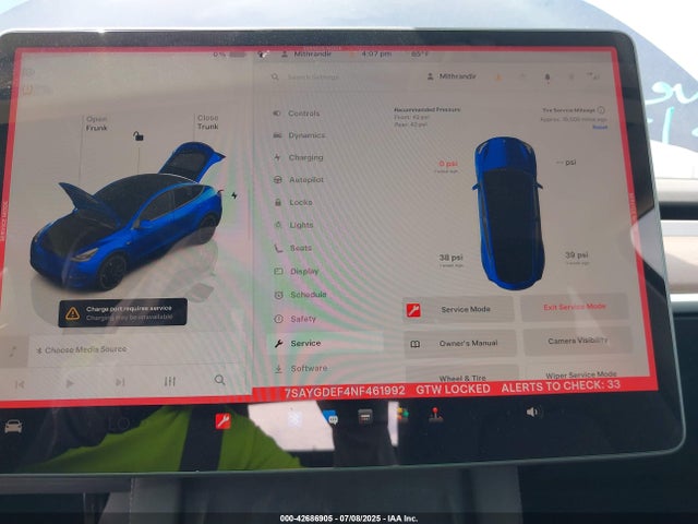 7SAYGDEF4NF461992 Tesla Model Y