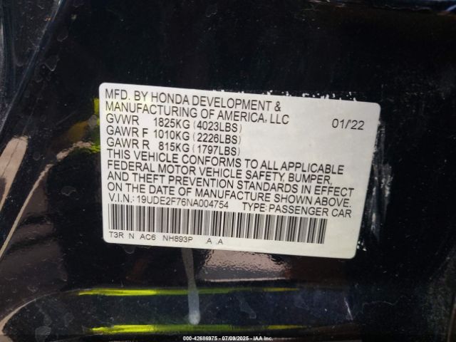 2022 ACURA ILX 19UDE2F76NA004754 Photo 8