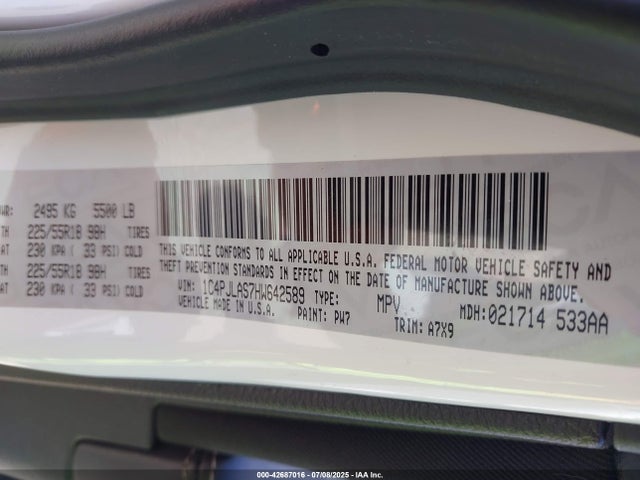1C4PJLAS7HW642589 Jeep 2017