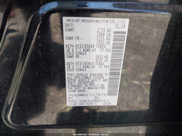 5N1DL0MM9JC517976 Infiniti 2018